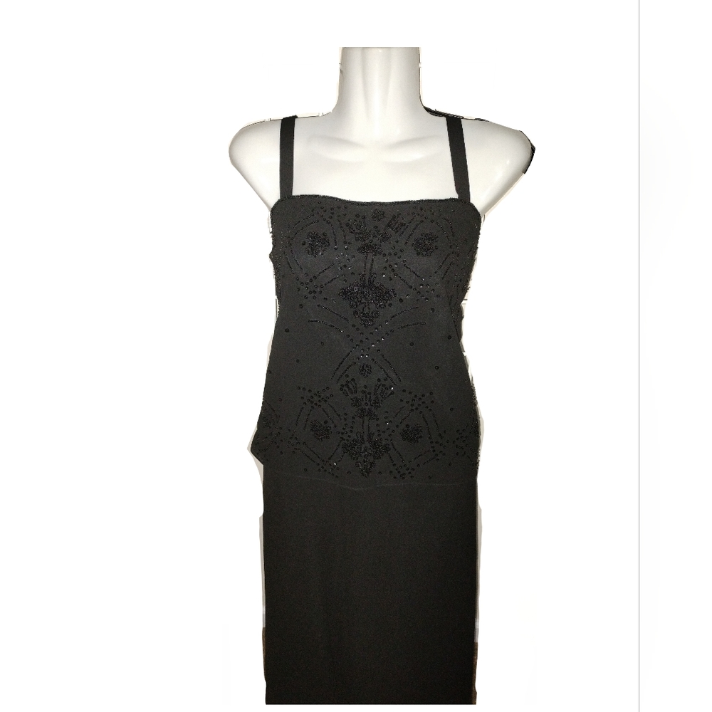 Black pant set with beaded top - Picture 5 of 5
